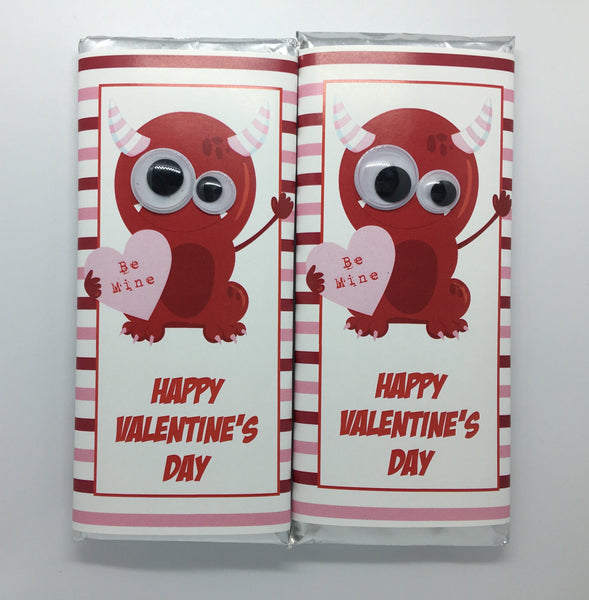 Valentine's Love Monster Candy Bar - Cathy's Creations - www.candywrappershop.com