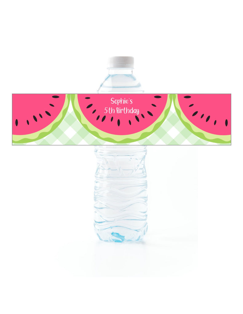 Watermelon Water Bottle Labels - Cathy's Creations - www.candywrappershop.com