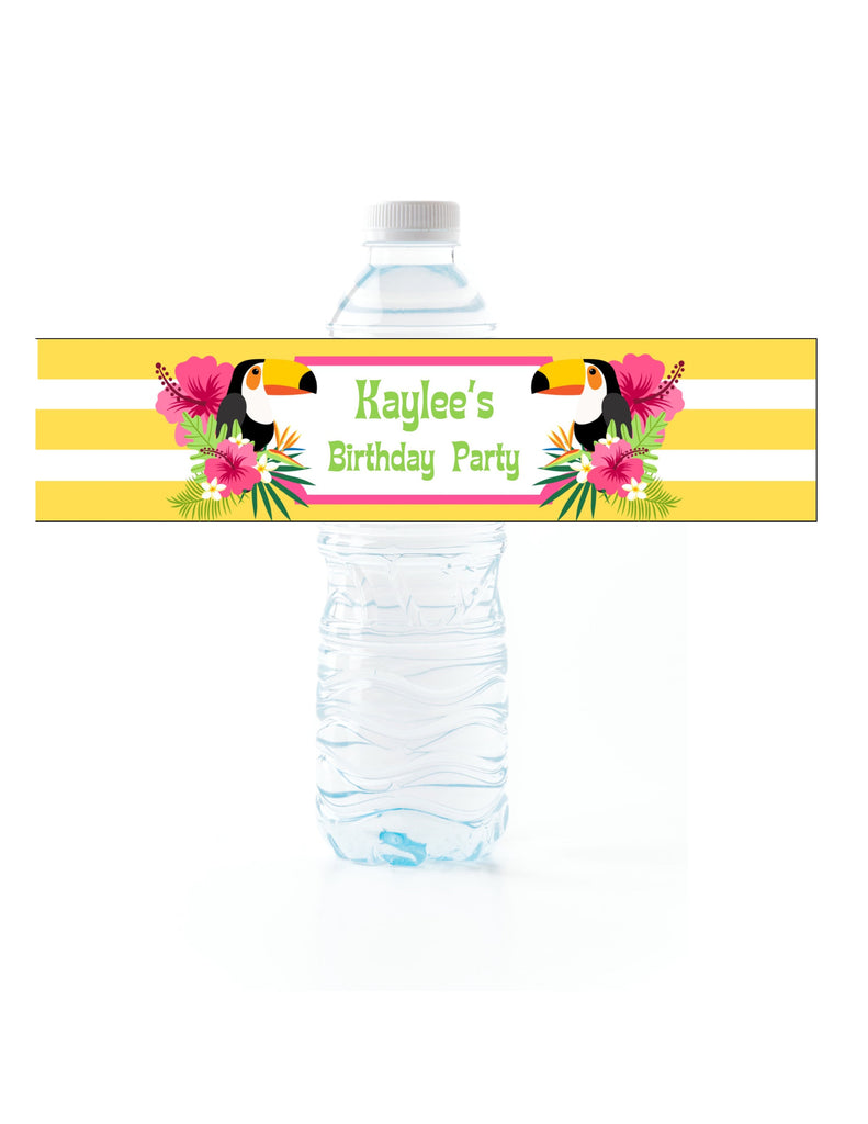 Toucan Water Bottle Labels - Cathy's Creations - www.candywrappershop.com