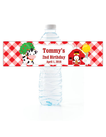 Farm Water Bottle Labels - Cathy's Creations - www.candywrappershop.com