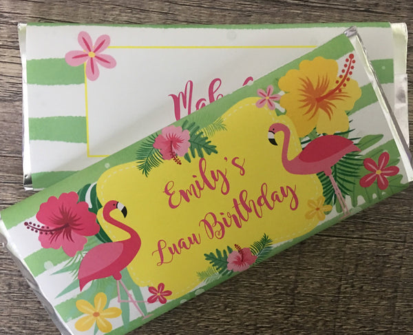 Flamingo Candy Bar Wrapper - Cathy's Creations - www.candywrappershop.com