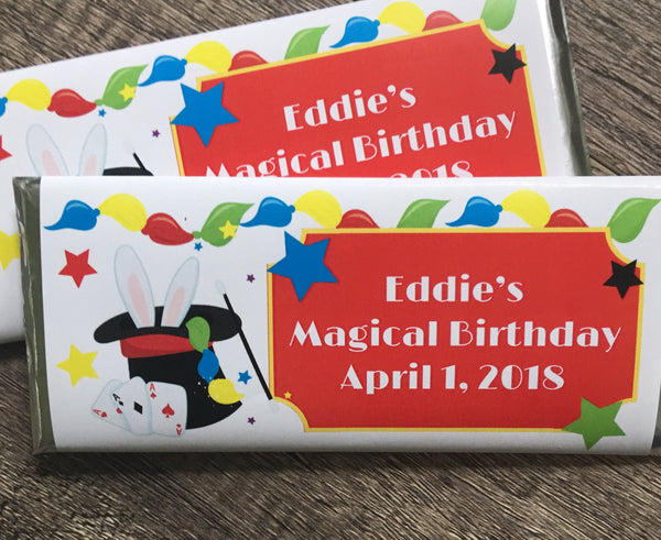 Magician Candy Bar Wrapper - Cathy's Creations - www.candywrappershop.com