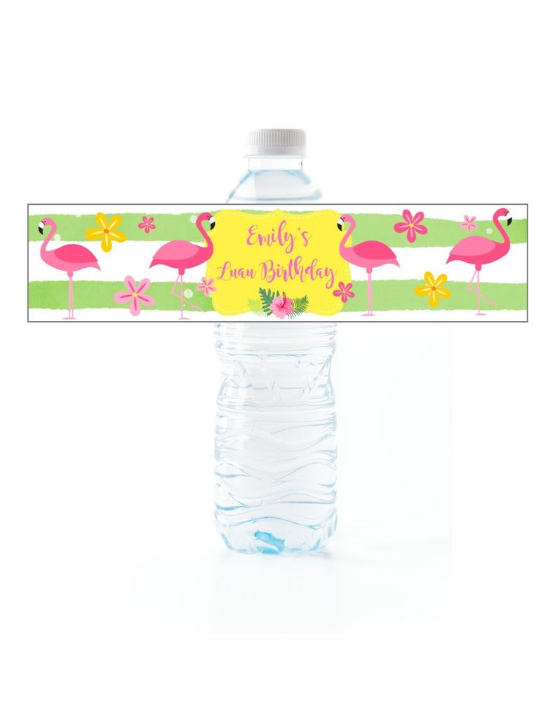 Flamingo Water Bottle Labels - Cathy's Creations - www.candywrappershop.com