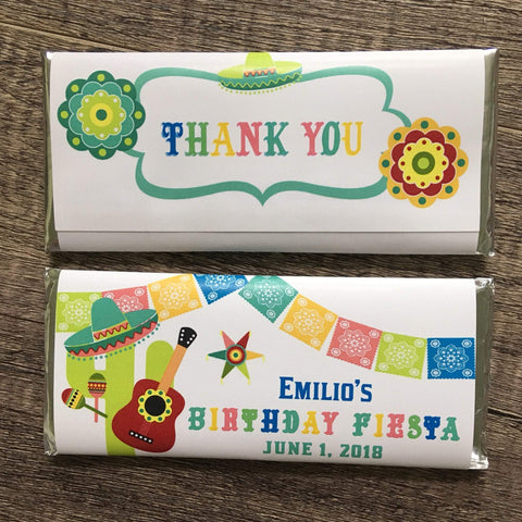 Fiesta Candy Bar Wrapper - Cathy's Creations - www.candywrappershop.com