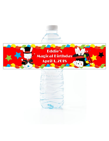Magician Water Bottle Labels - Cathy's Creations - www.candywrappershop.com