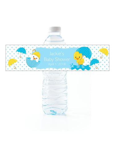 Duck Baby Shower Water Bottle Labels - Cathy's Creations - www.candywrappershop.com