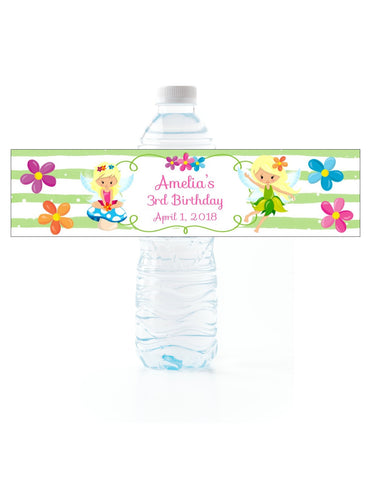 Fairy Floral Water Bottle Labels - Cathy's Creations - www.candywrappershop.com