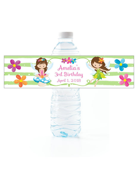 Fairy Floral Water Bottle Labels - Cathy's Creations - www.candywrappershop.com