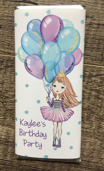 Birthday Princess Candy Bar Wrapper - Cathy's Creations - www.candywrappershop.com