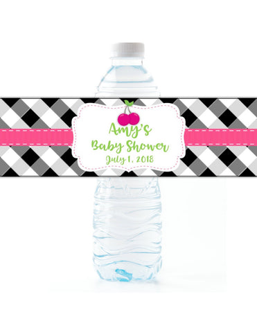 Cherry Water Bottle Labels - Cathy's Creations - www.candywrappershop.com