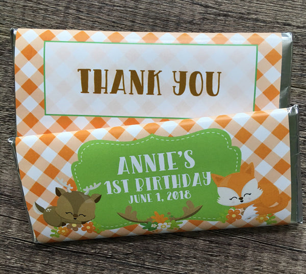 Woodland Plaid Candy Bar Wrapper - Cathy's Creations - www.candywrappershop.com