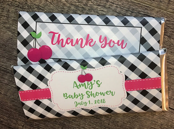 Cherry Candy Bar Wrapper - Cathy's Creations - www.candywrappershop.com