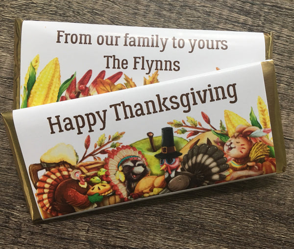 Thanksgiving Friends Candy Bar Wrapper - Cathy's Creations - www.candywrappershop.com