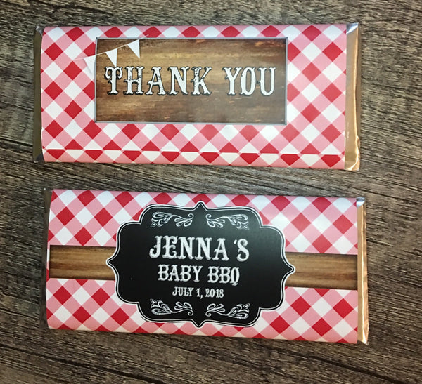 BBQ Party Candy Bar Wrapper - Cathy's Creations - www.candywrappershop.com