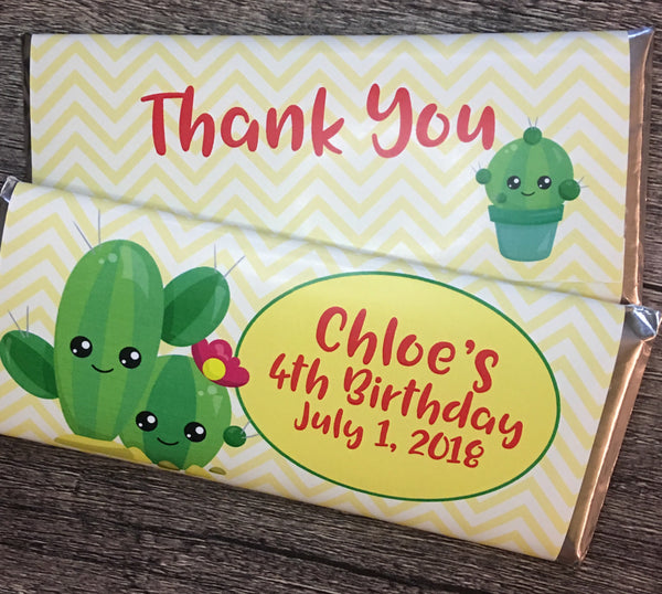 Cactus Candy Bar Wrapper - Cathy's Creations - www.candywrappershop.com