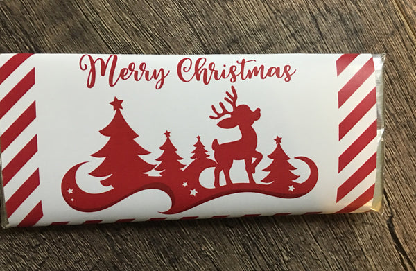 Christmas Reindeer Candy Bar Wrapper - Cathy's Creations - www.candywrappershop.com