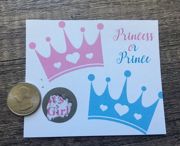 Royal Baby Gender Reveal Scratch off Cards - Cathy's Creations - www.candywrappershop.com