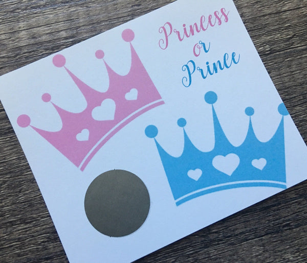 Royal Baby Gender Reveal Scratch off Cards - Cathy's Creations - www.candywrappershop.com