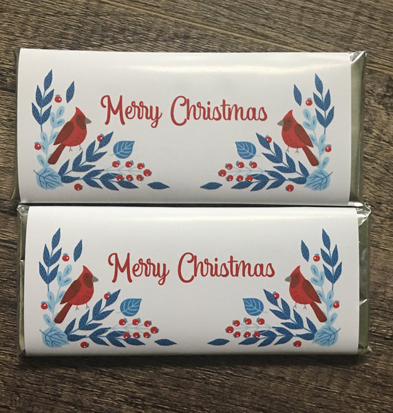 Christmas Cardinal Candy Bar Wrapper - Cathy's Creations - www.candywrappershop.com