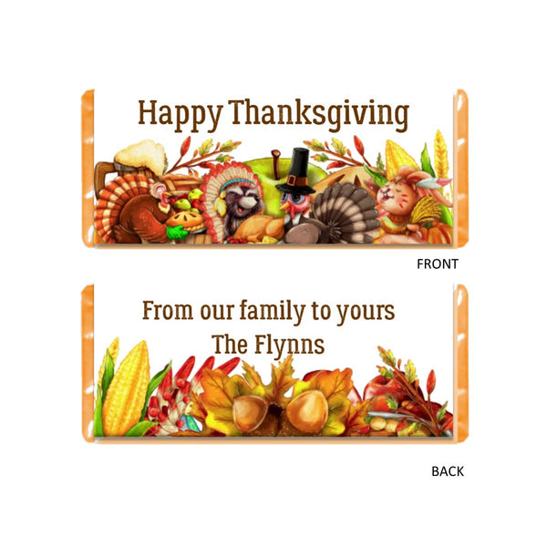 Thanksgiving Friends Candy Bar Wrapper - Cathy's Creations - www.candywrappershop.com