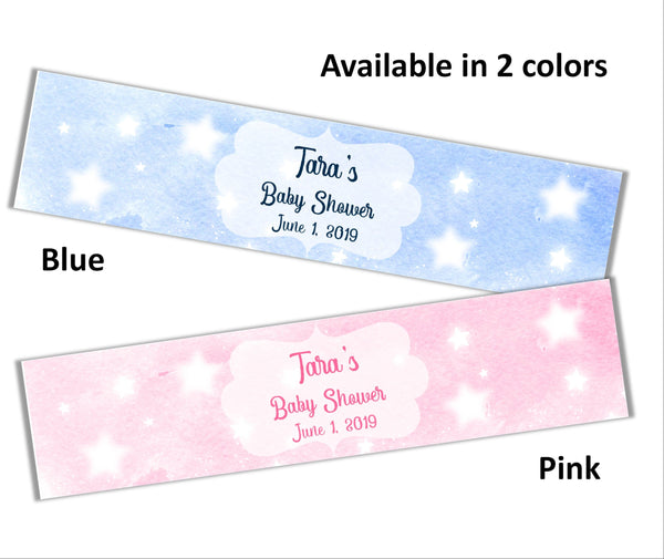 Twinkle Stars Water Bottle Labels - Cathy's Creations - www.candywrappershop.com