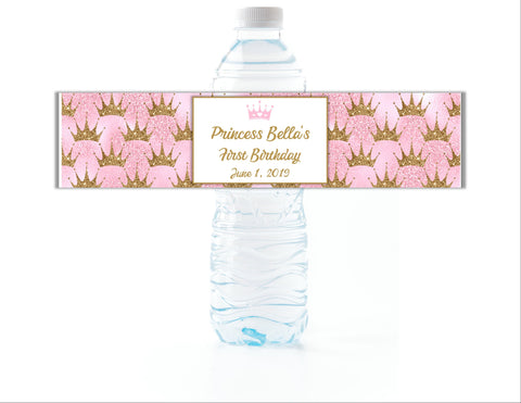 Princess Water Bottle Labels - Cathy's Creations - www.candywrappershop.com