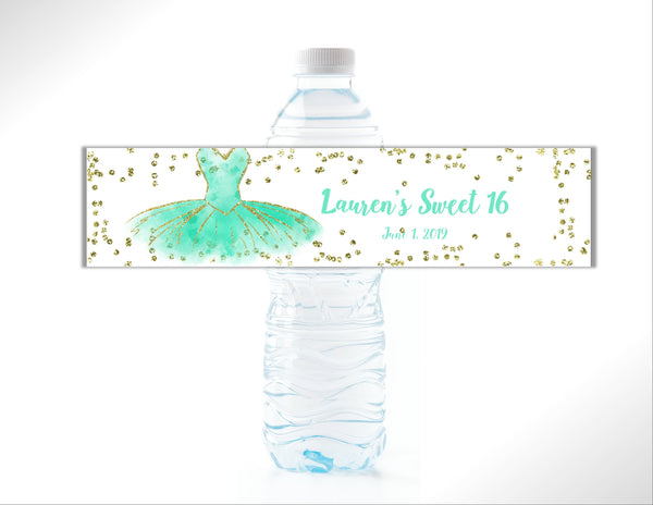 Princess Party Water Bottle Labels - Cathy's Creations - www.candywrappershop.com