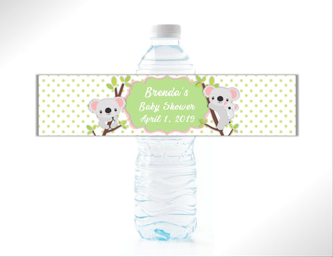 Koala Babies Water Bottle Labels - Cathy's Creations - www.candywrappershop.com