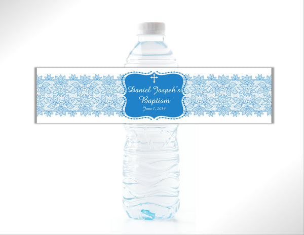 Religious Lace Water Bottle Labels - Cathy's Creations - www.candywrappershop.com
