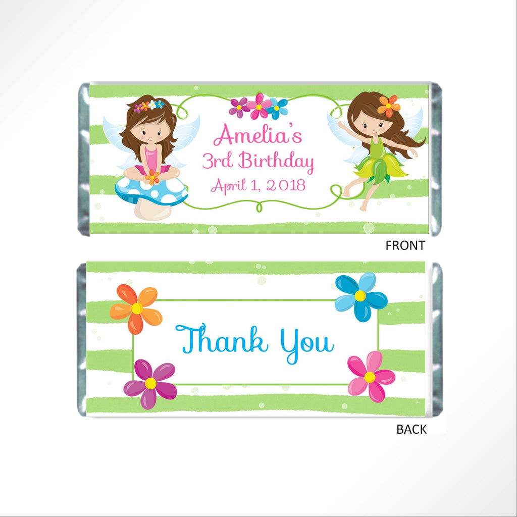 Woodland Fairy Candy Bar Wrapper - Cathy's Creations - www.candywrappershop.com