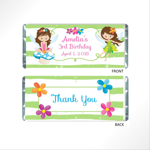 Woodland Fairy Candy Bar Wrapper - Cathy's Creations - www.candywrappershop.com