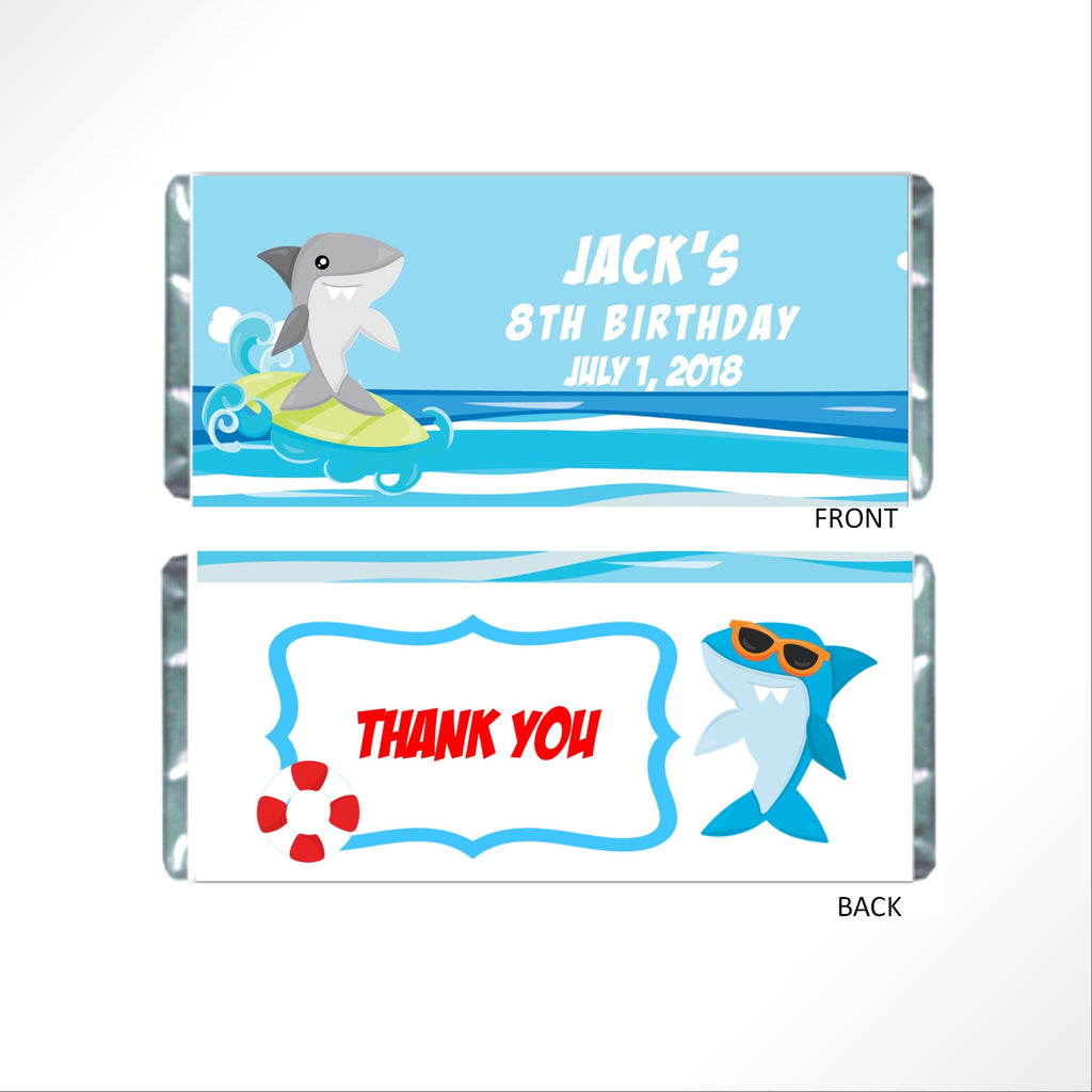 Shark Candy Bar Wrapper - Cathy's Creations - www.candywrappershop.com