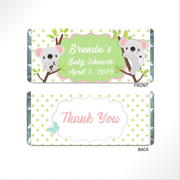 Koala Dots Candy Bar Wrapper - Cathy's Creations - www.candywrappershop.com