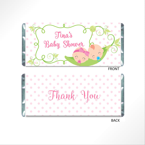Peas in a Pod Candy Bar Wrapper - Cathy's Creations - www.candywrappershop.com