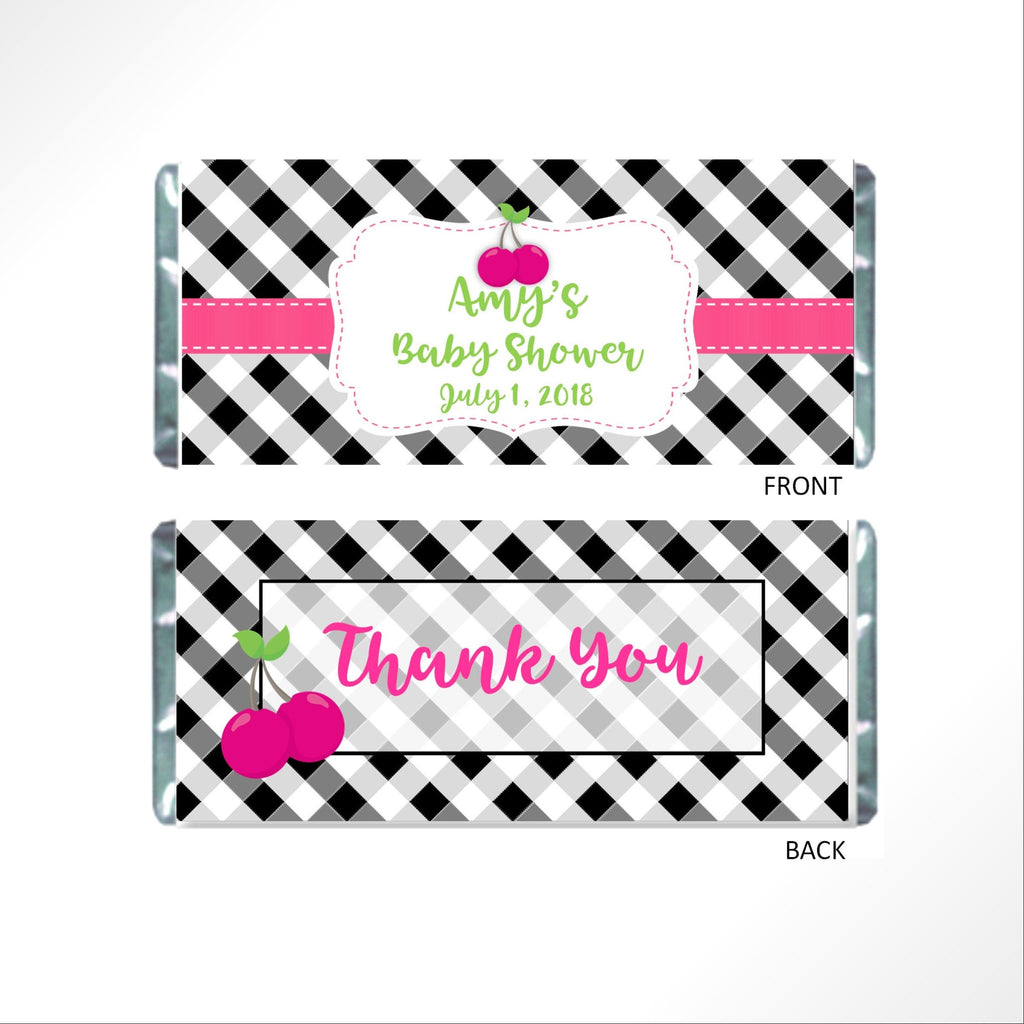 Cherry Candy Bar Wrapper - Cathy's Creations - www.candywrappershop.com
