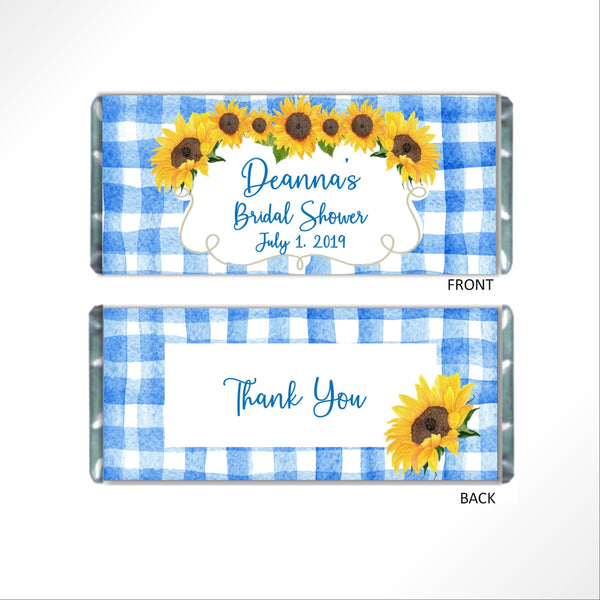 Sunflower Candy Bar Wrapper - Cathy's Creations - www.candywrappershop.com