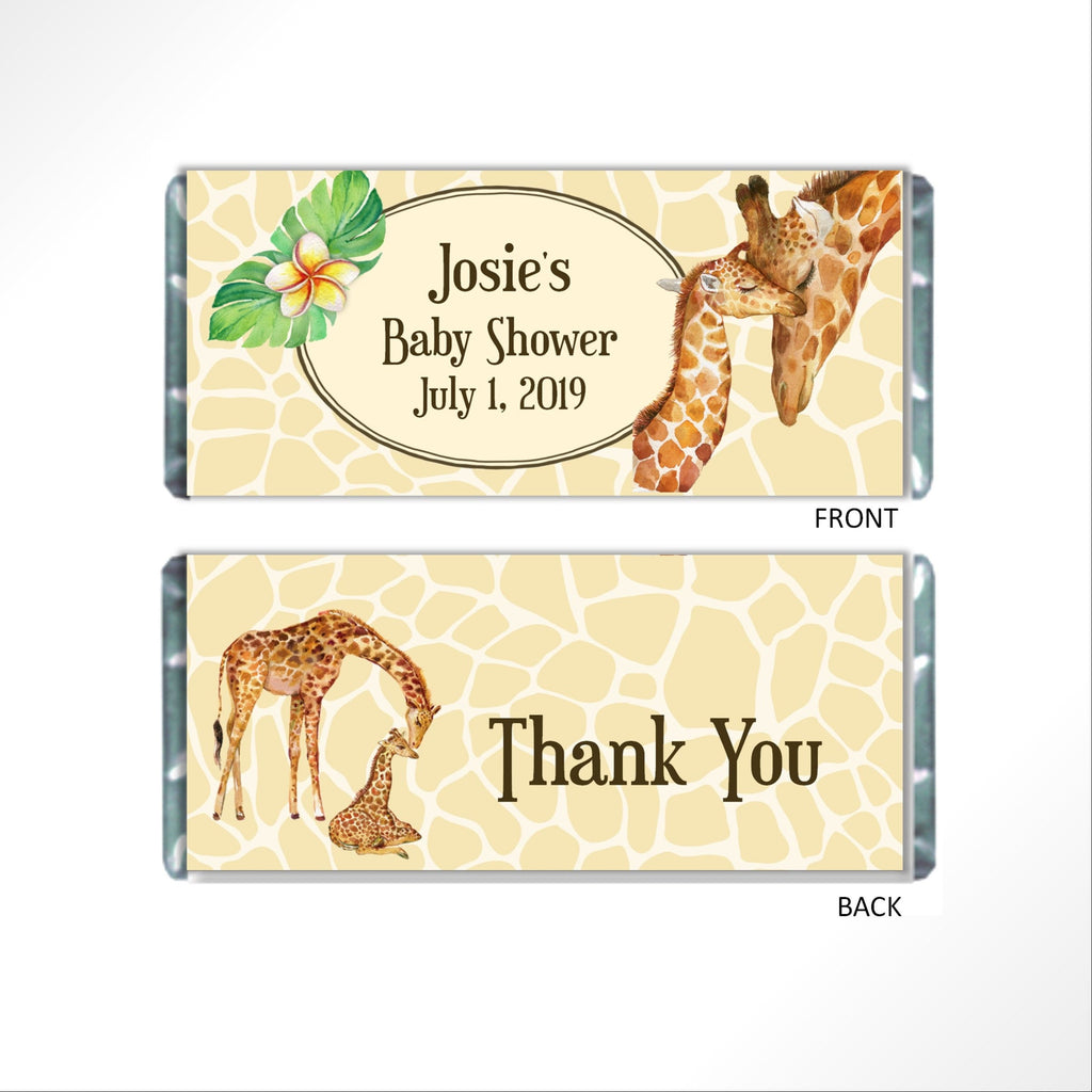 Giraffe Safari Candy Bar Wrapper - Cathy's Creations - www.candywrappershop.com