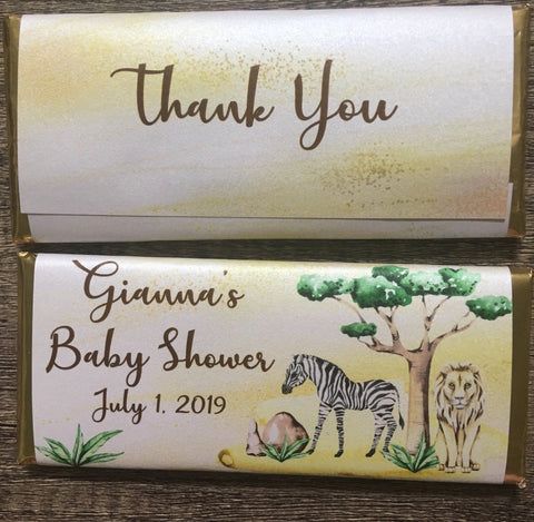 Safari Animal Candy Bar - Cathy's Creations - www.candywrappershop.com