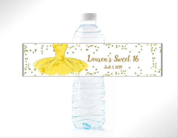 Princess Party Water Bottle Labels - Cathy's Creations - www.candywrappershop.com