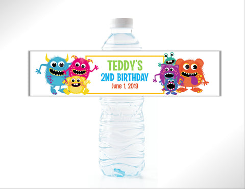 Monster Water Bottle Labels - Cathy's Creations - www.candywrappershop.com