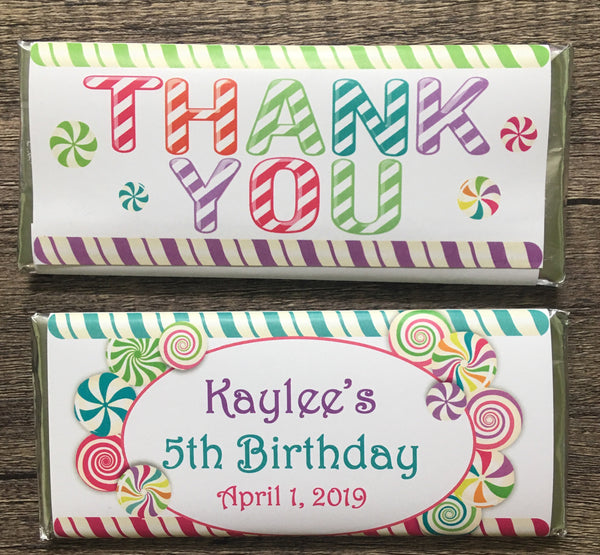 Candy Land Candy Bar Wrapper - Cathy's Creations - www.candywrappershop.com