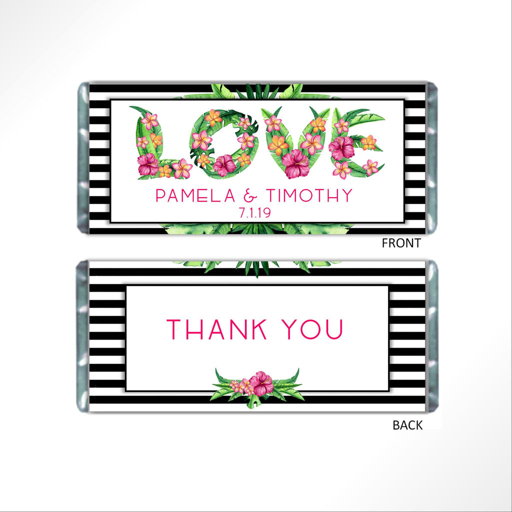 Tropical Love Candy Bar Wrapper - Cathy's Creations - www.candywrappershop.com