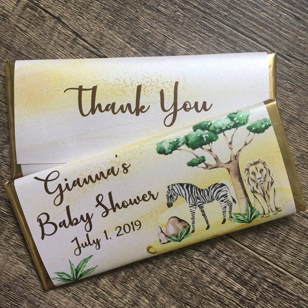 Safari Animal Candy Bar - Cathy's Creations - www.candywrappershop.com