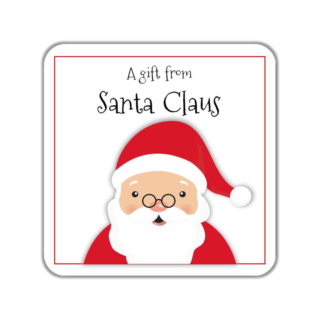 Christmas Santa Claus Gift Stickers OR Tags - Cathy's Creations - www.candywrappershop.com