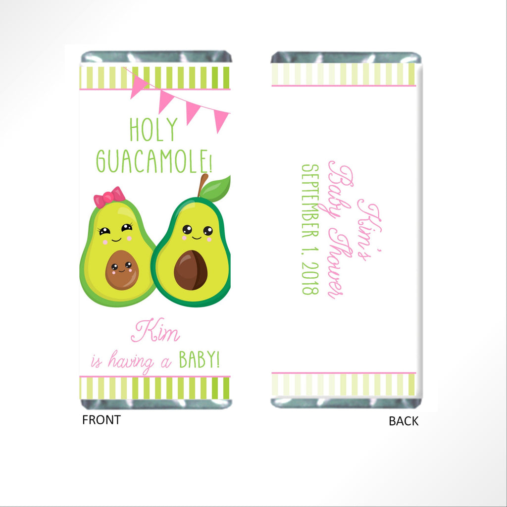 Avocado Baby Shower Candy Bar Wrapper - Cathy's Creations - www.candywrappershop.com