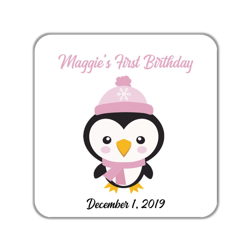 Penguin Party Favor Stickers OR Tags - Cathy's Creations - www.candywrappershop.com