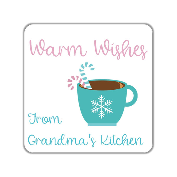 Hot Cocoa Stickers OR Tags - Cathy's Creations - www.candywrappershop.com