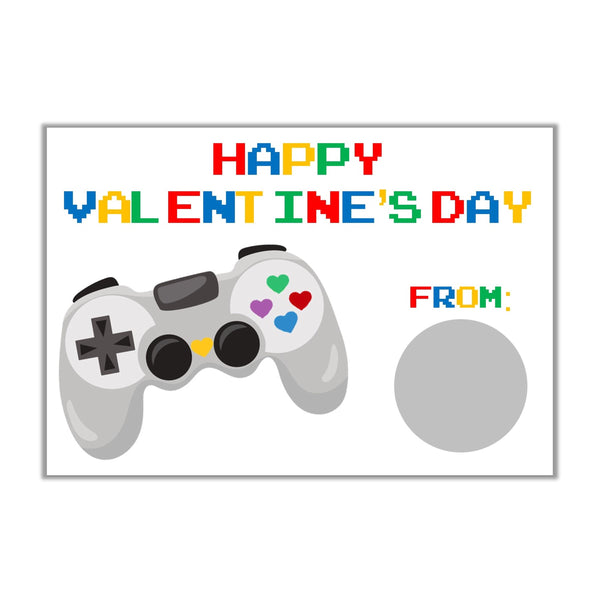 Video Game Valentine's Day Scratch Off Cards - Cathy's Creations - www.candywrappershop.com