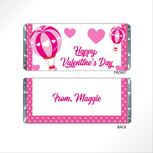 Valentine Hot Air Balloon Candy Bar Wrapper - Cathy's Creations - www.candywrappershop.com