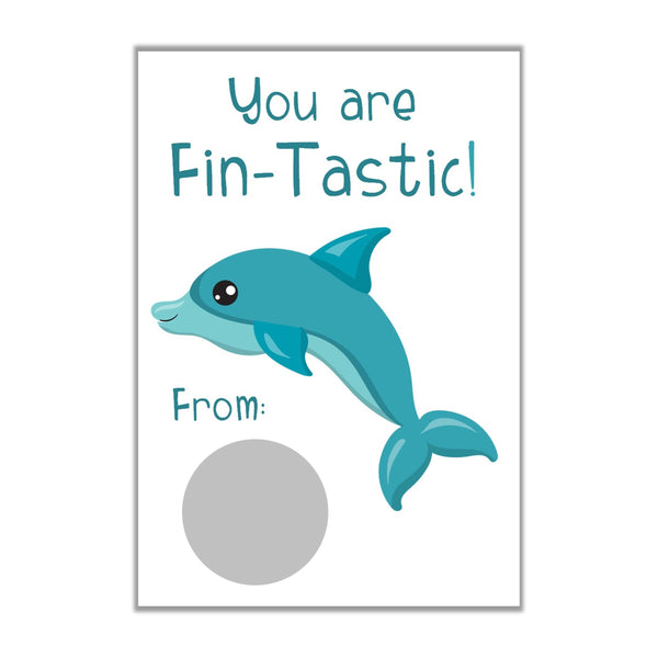 Under the Sea Valentine's Day Scratch off Cards - Cathy's Creations - www.candywrappershop.com